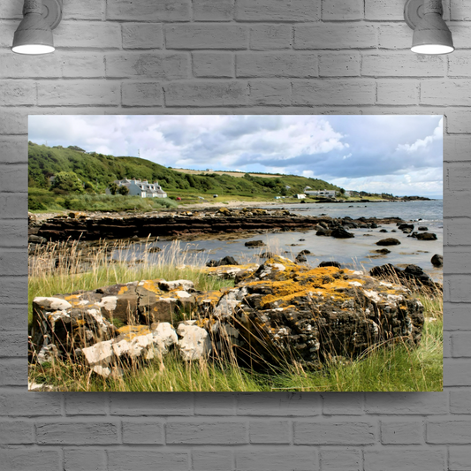Canvas Art. Scottish Landscapes & Seascapes. Kildonan Beach. Isle of Arran. Scotland.
