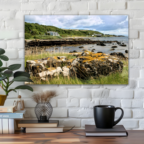 Canvas Art. Scottish Landscapes & Seascapes. Kildonan Beach. Isle of Arran. Scotland.
