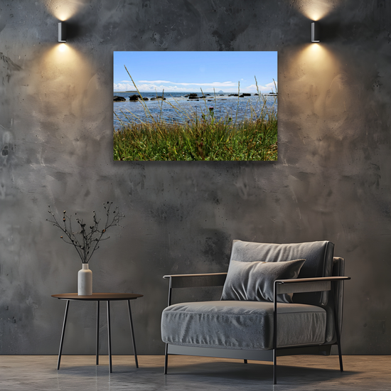 Canvas Art. Scottish Landscapes & Seascapes. Kildonan Beach. Ailsa Craig. Pladda Island. Isle of Arran. Scotland.
