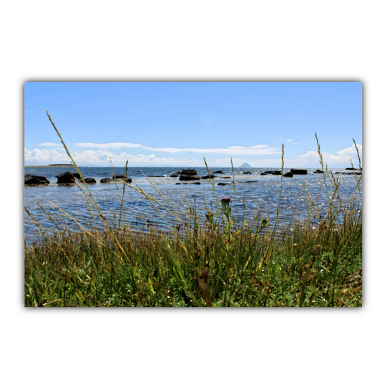 Canvas Art. Scottish Landscapes & Seascapes. Kildonan Beach. Ailsa Craig. Pladda Island. Isle of Arran. Scotland.
