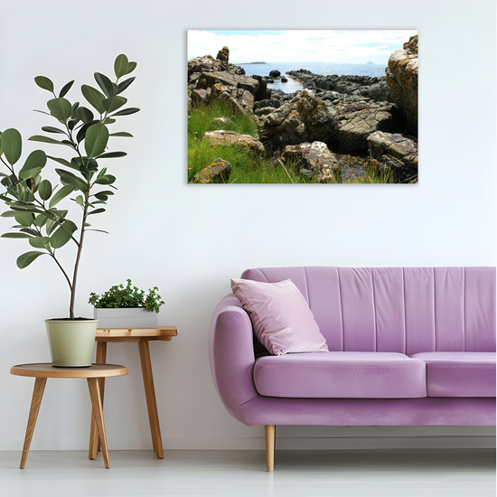 Canvas Art. Scottish Landscapes & Seascapes. Kildonan Beach. Ailsa Craig. Pladda Island. Isle of Arran. Scotland.
