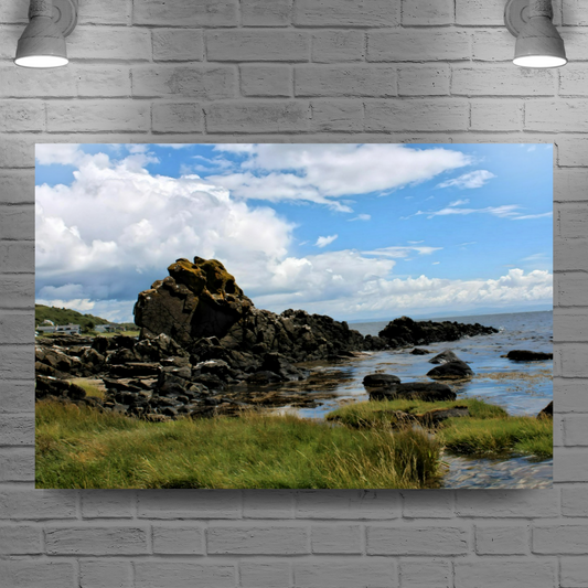 Canvas Art. Scottish Landscapes & Seascapes. Kildonan Beach. Isle of Arran. Scotland.