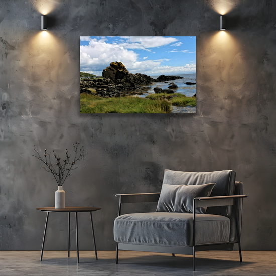 Canvas Art. Scottish Landscapes & Seascapes. Kildonan Beach. Isle of Arran. Scotland.