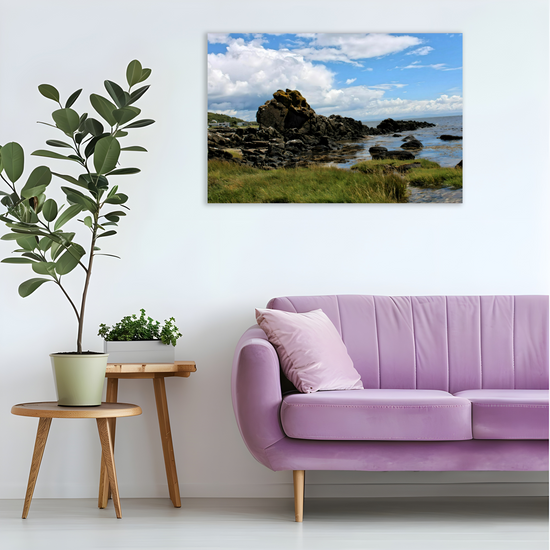 Canvas Art. Scottish Landscapes & Seascapes. Kildonan Beach. Isle of Arran. Scotland.