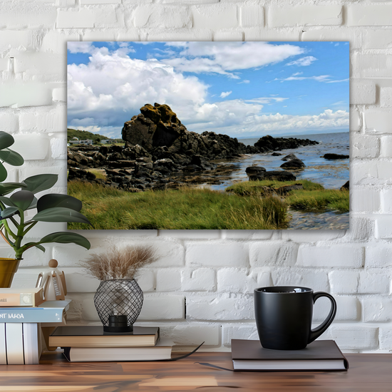 Canvas Art. Scottish Landscapes & Seascapes. Kildonan Beach. Isle of Arran. Scotland.