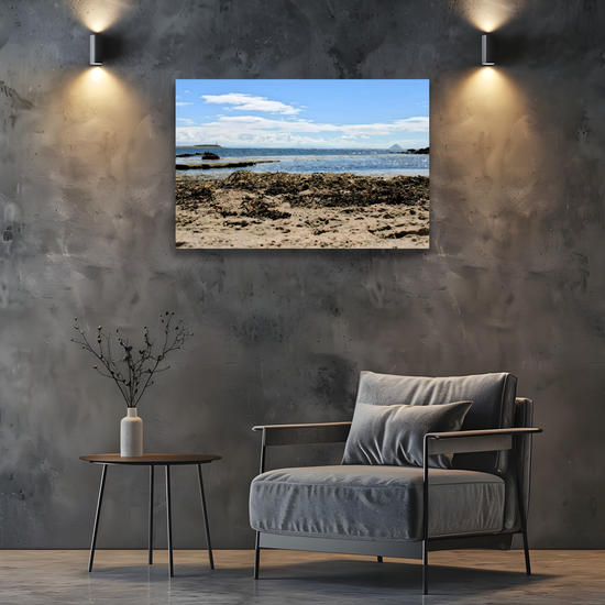 Canvas Art. Scottish Landscapes & Seascapes. Kildonan Beach. Ailsa Craig. Pladda Island. Isle of Arran. Scotland.