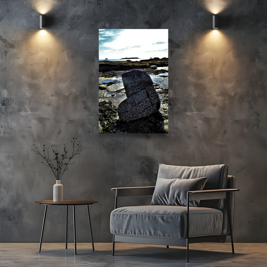 Canvas Art. Scottish Landscapes & Seascapes. Kildonan Beach. Ailsa Craig. Pladdda Island. Isle of Arran. Scotland.