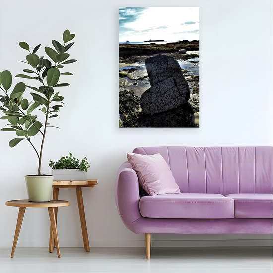Canvas Art. Scottish Landscapes & Seascapes. Kildonan Beach. Ailsa Craig. Pladdda Island. Isle of Arran. Scotland.