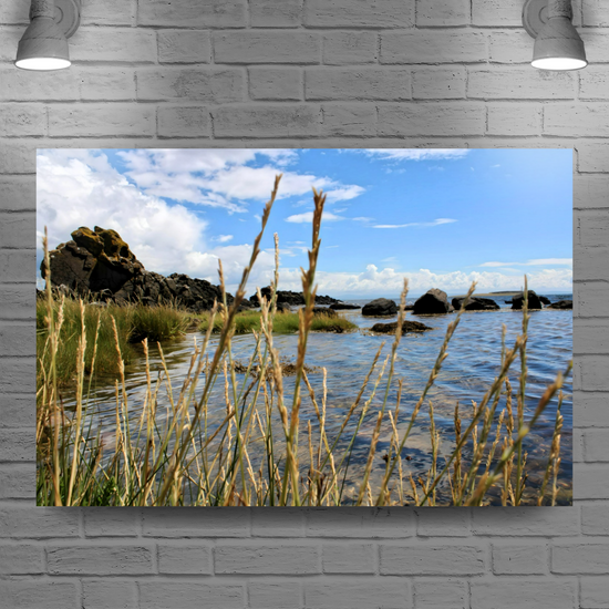 Canvas Art. Scottish Landscapes & Seascapes. Kildonan Beach. Isle of Arran. Scotland.