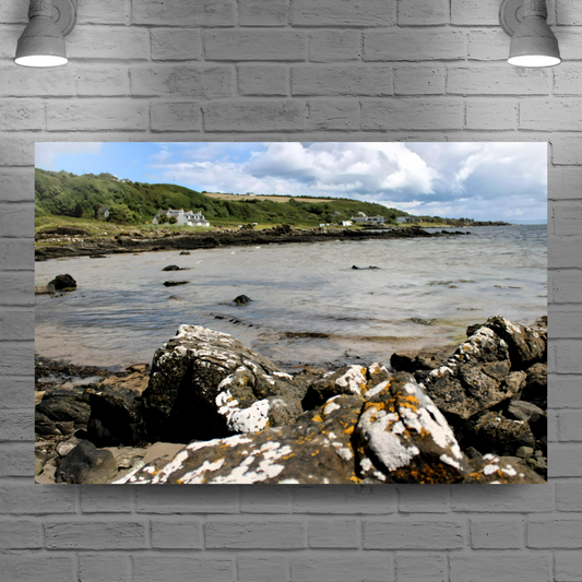 Canvas Art. Scottish Landscapes & Seascapes. Kildonan Beach. Isle of Arran. Scotland.
