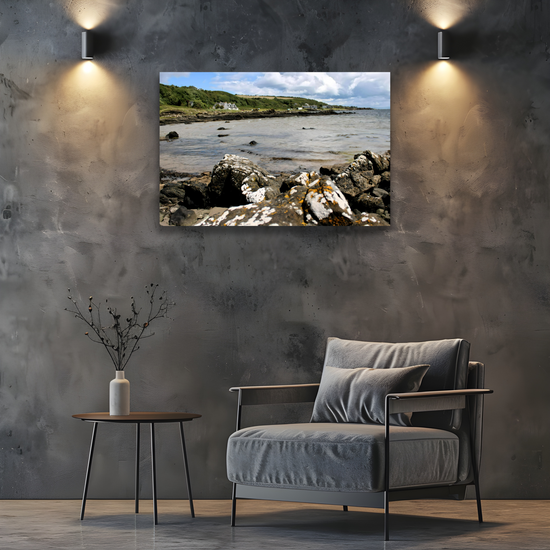 Canvas Art. Scottish Landscapes & Seascapes. Kildonan Beach. Isle of Arran. Scotland.