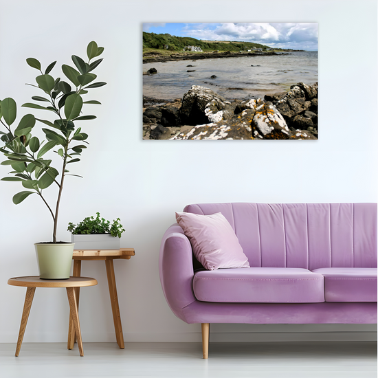 Canvas Art. Scottish Landscapes & Seascapes. Kildonan Beach. Isle of Arran. Scotland.