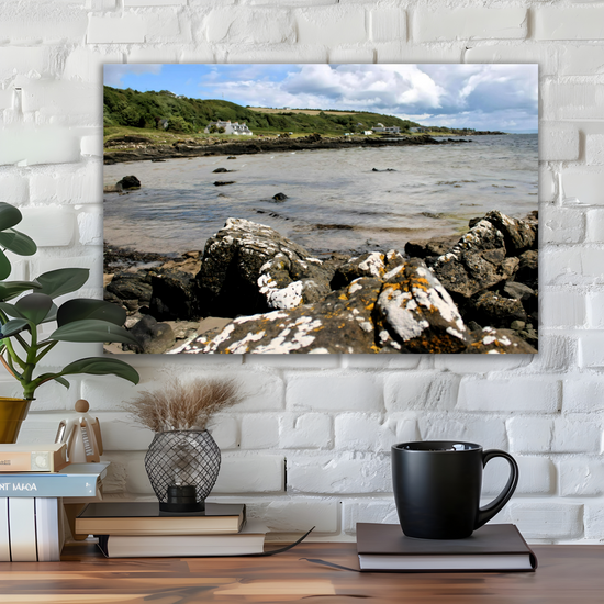 Canvas Art. Scottish Landscapes & Seascapes. Kildonan Beach. Isle of Arran. Scotland.