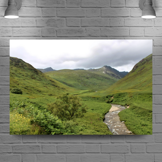 Canvas Art. Scottish Landscapes & Riverscapes. Glen Rosa Trail. Isle of Arran. Scotland.