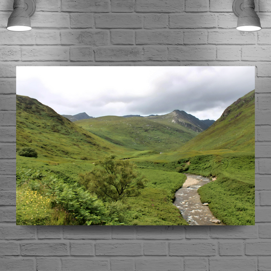 Canvas Art. Scottish Landscapes & Riverscapes. Glen Rosa Trail. Isle of Arran. Scotland.