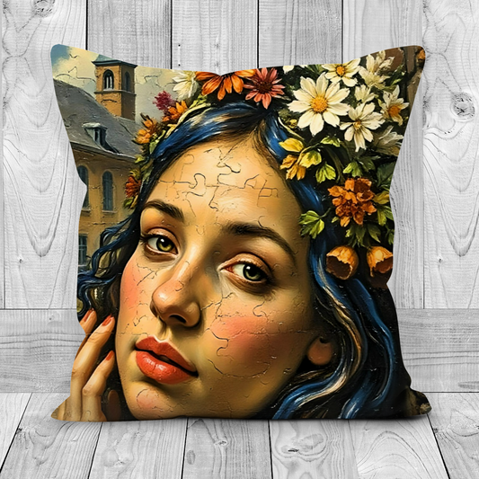 Funky Art Cushions. Handmade Double Sided Poly Linen Cushions.