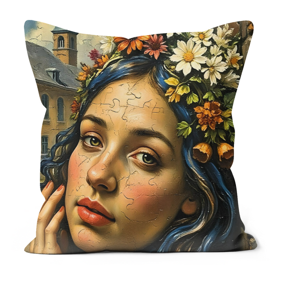 Funky Art Cushions. Handmade Double Sided Poly Linen Cushions.