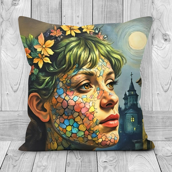 Funky Art Cushions. Handmade Double Sided Poly Linen Cushions.