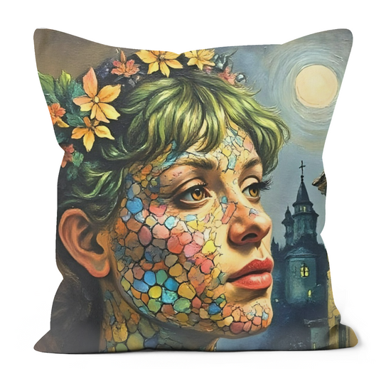 Funky Art Cushions. Handmade Double Sided Poly Linen Cushions.