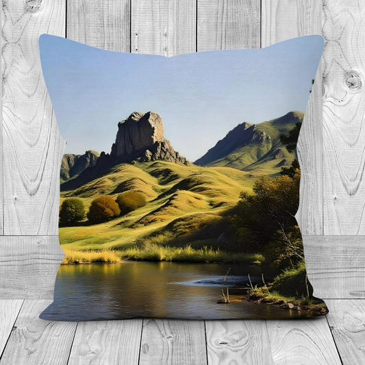 Canvas Art. Luxury Handmade Double Sided  Poly Linen Cushions. Fairy Glen. Isle of Skye. Scotland.