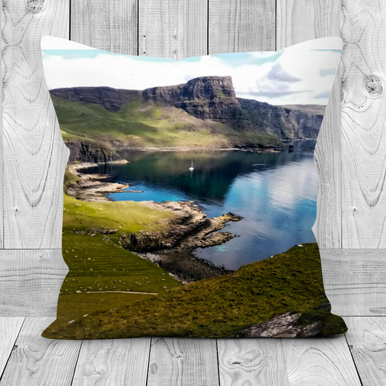 Canvas Art. Luxury Handmade Double Sided Poly Linen Cushions. Neist Point. Isle of Skye. Scotland.