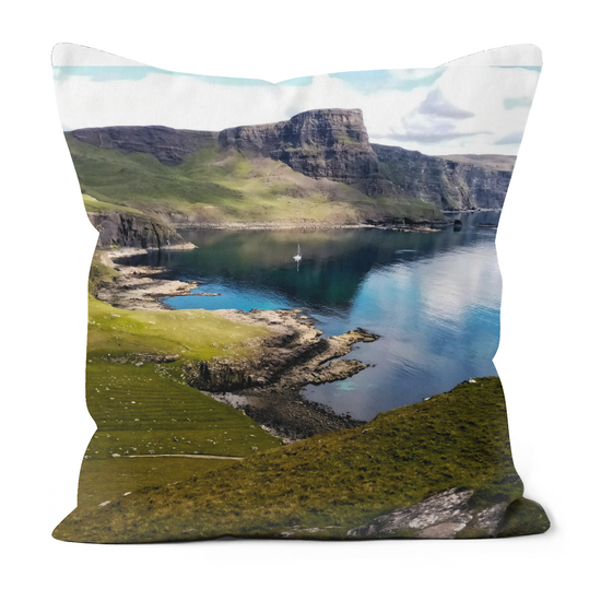 Canvas Art. Luxury Handmade Double Sided Poly Linen Cushions. Neist Point. Isle of Skye. Scotland.