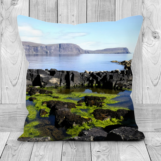 Canvas Art. Luxury Handmade Double Sided Poly Linen Cushions. Neist Point. Isle of Skye. Scotland.