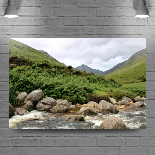 Canvas Art. Scottish Landscapes & Riverscapes. Glen Rosa Trail. Isle of Arran. Scotland.