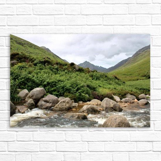 Canvas Art. Scottish Landscapes & Riverscapes. Glen Rosa Trail. Isle of Arran. Scotland.