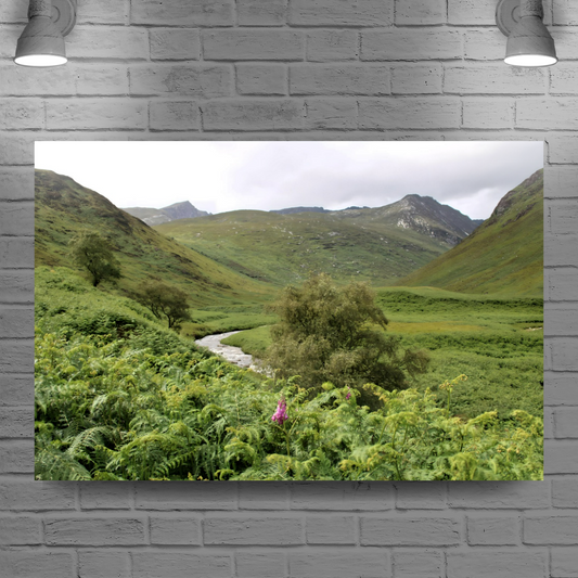 Canvas Art. Scottish Landscapes & Riverscapes. Glen Rosa Trail. Isle of Arran. Scotland.