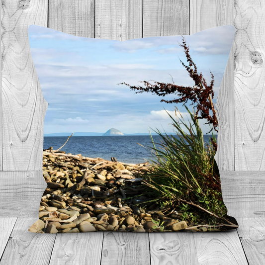 Canvas Art. Luxury Handmade Double Sided Poly Linen Cushions. Sliddery & Blackwaterfoot. Isle of Arran. Scotland.