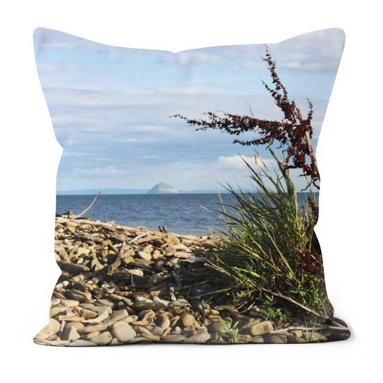 Canvas Art. Luxury Handmade Double Sided Poly Linen Cushions. Sliddery & Blackwaterfoot. Isle of Arran. Scotland.