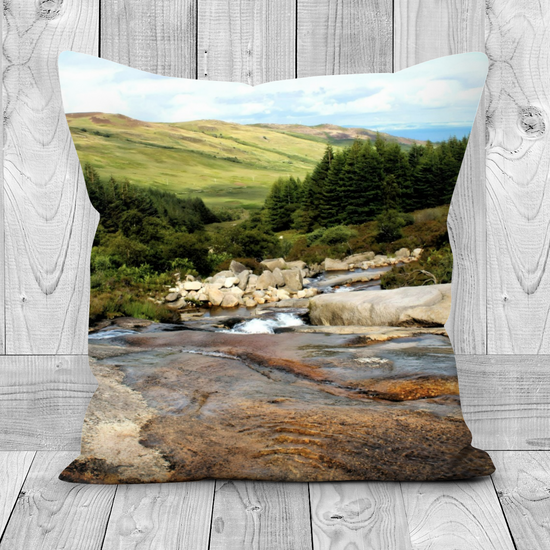 Canvas Art. Luxury Handmade Double Sided Poly Linen Cushions. North Glen Sannox. Isle of Arran. Scotland.