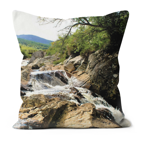 Canvas Art. Luxury Handmade Double Sided Poly Linen Cushions. North Glen Sannox. Isle of Arran. Scotland.