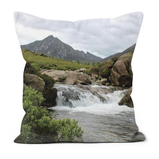 Canvas Art. Luxury Handmade  Double Sided Poly Linen Cushions. Glen Rosa Trail. Isle of Arran. Scotland.
