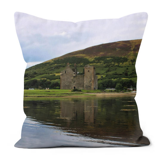 Canvas Art. Luxury Handmade Double Sided Poly Linen Cushions. Lochranza. Isle of Arran. Scotland.
