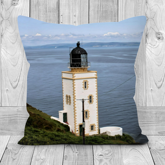 Canvas Art. Luxury Handmade Double Sided Poly Linen Cushions. Holy Isle. Firth of Clyde. Isle of Arran. Scotland.