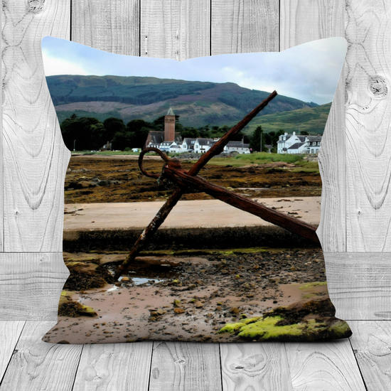 Canvas Art. Luxury Handmade Double Sided Poly Linen Cushions. Lamlash. Isle of Arran. Scotland.