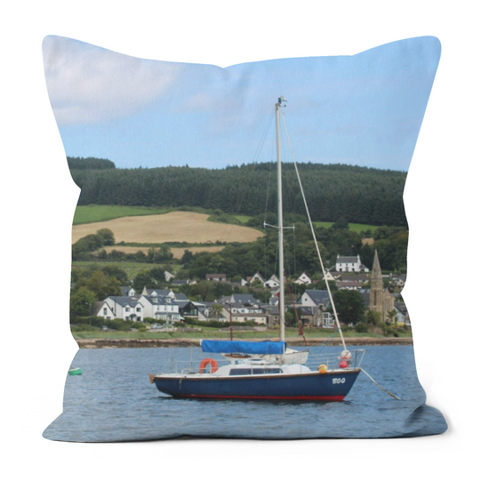 Canvas Art. Luxury Handmade Double Sided Poly Linen Cushions. Lamlash. Isle of Arran. Scotland.