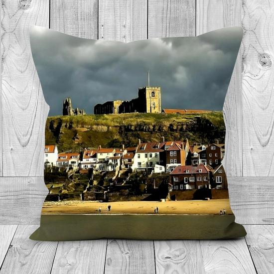Canvas Art. Luxury Handmade Double Sided Poly Linen Cushions. Whitby. North Yorkshire. England.