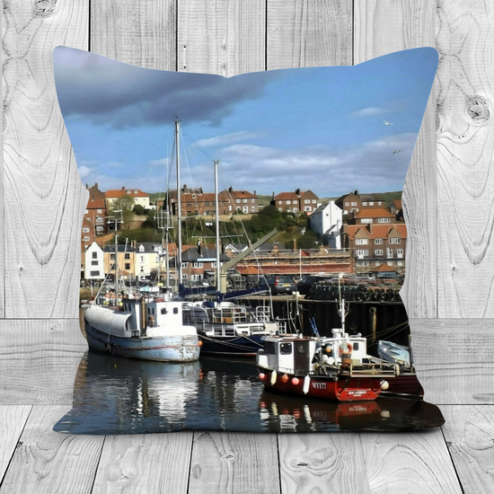 Canvas Art. Luxury Handmade Double Sided Poly Linen Cushions. Whitby. North Yorkshire. England.