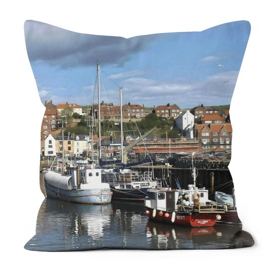 Canvas Art. Luxury Handmade Double Sided Poly Linen Cushions. Whitby. North Yorkshire. England.