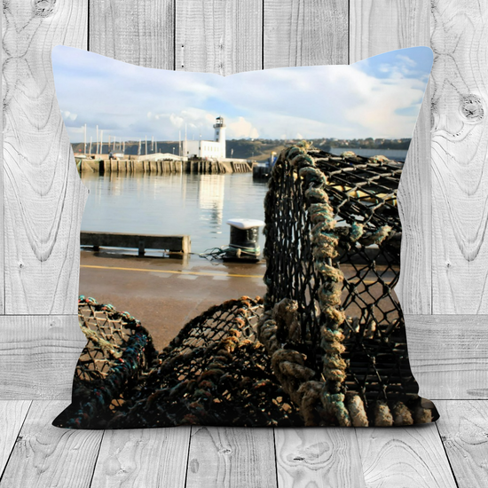 Canvas Art. Luxury Handmade Double Sided Poly Linen Cushions. Scarborough. North Yorkshire. England.