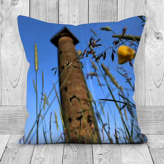 Canvas Art. Luxury Handmade Double Sided Poly Linen Cushions. Keppel's Column & Hoober Stand. Wentworth Follies. Rotherham. South Yorkshire. England.