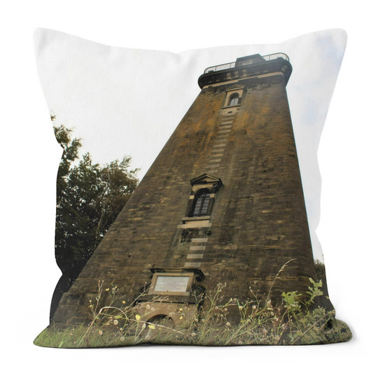 Canvas Art. Luxury Handmade Double Sided Poly Linen Cushions. Hoober Stand & The Needles Eye. Wentworth Follies. Rotherham. South Yorkshire. England.