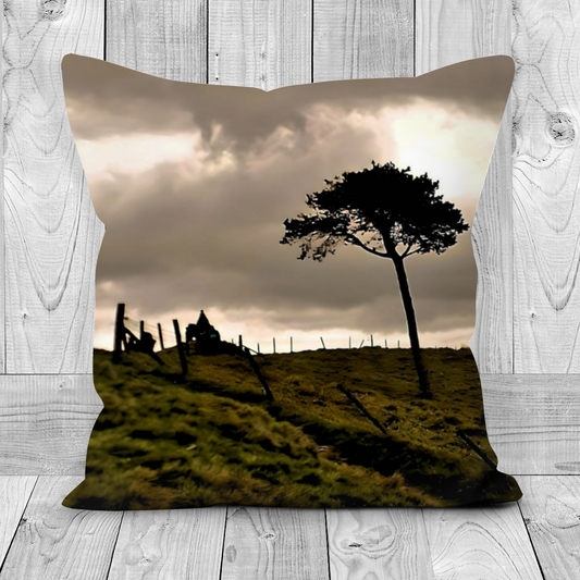 Canvas Art. Luxury Handmade Double Sided Poly Linen Cushions. Mam Tor. Peak District National Park. England.