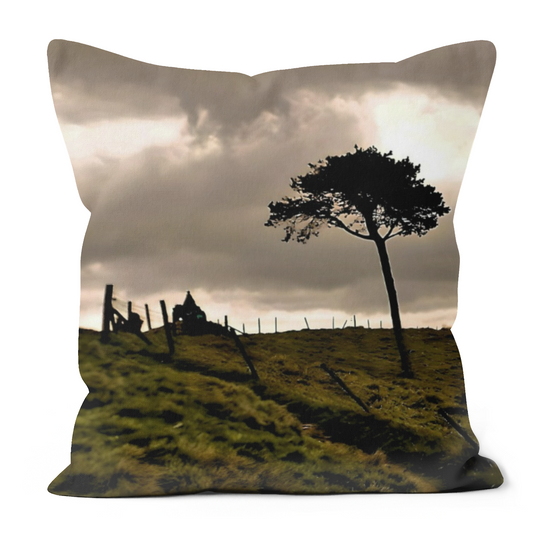 Canvas Art. Luxury Handmade Double Sided Poly Linen Cushions. Mam Tor. Peak District National Park. England.