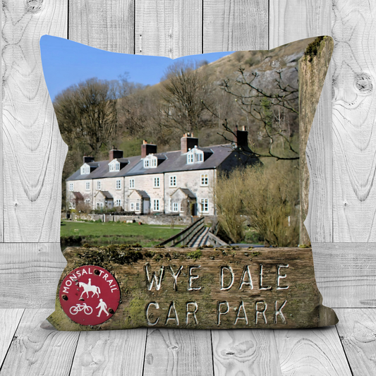 Canvas Art. Luxury Handmade Double Sided Poly Linen Cushions. Chee Dale Nature Reserve. Peak District National Park. England.