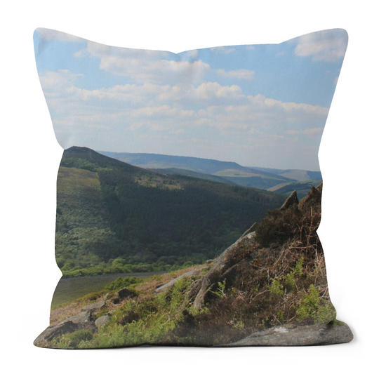 Canvas Art. Luxury Handmade Double Sided Poly Linen Cushions. Bamford Edge. Peak District  National Park. England.