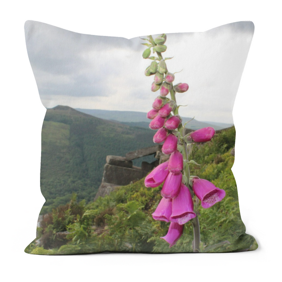 Canvas Art. Luxury Handmade Double Sided Poly Linen Cushions. Bamford Edge. Peak District National Park. England.